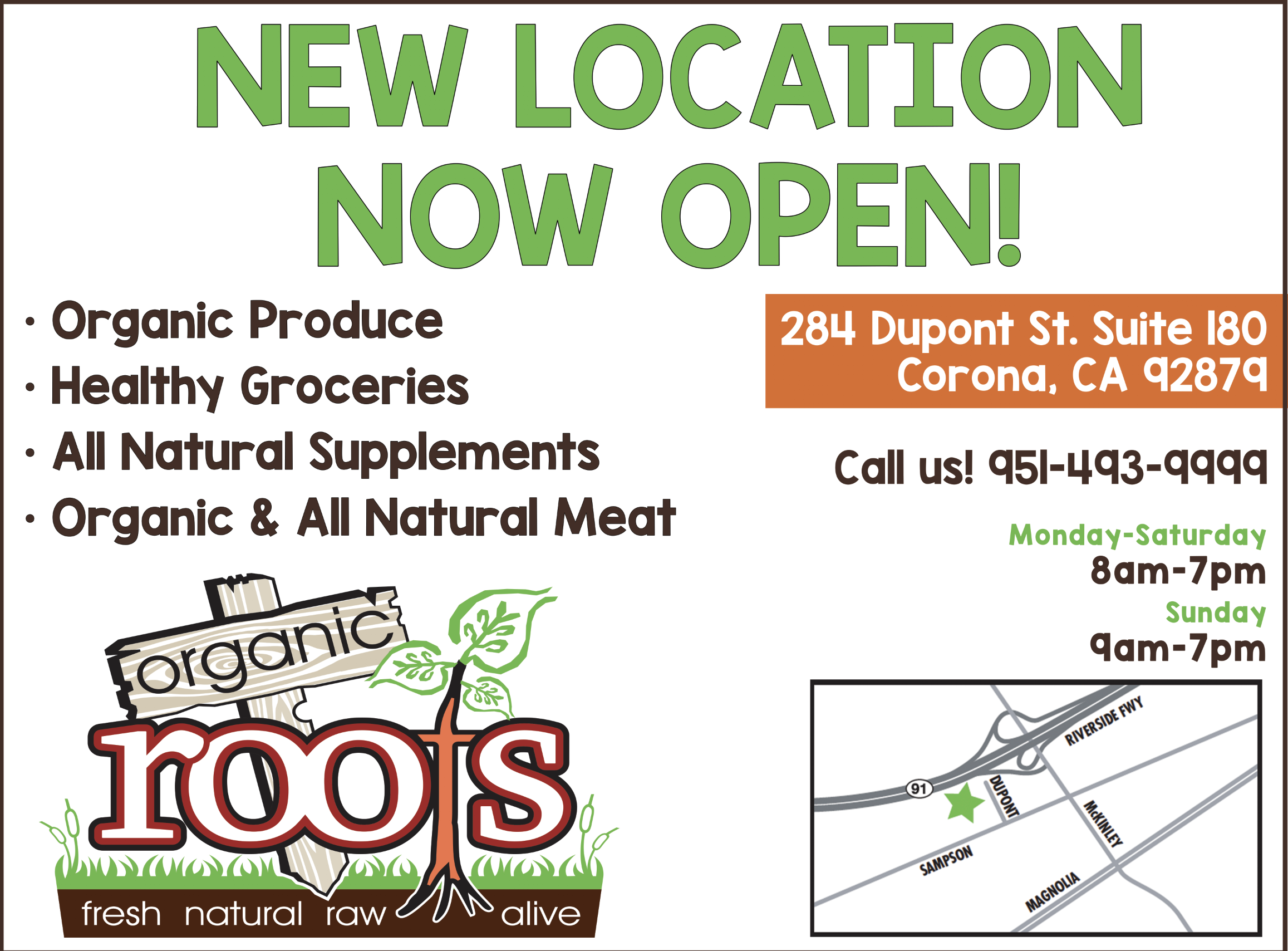 Organic Roots Natural Food Store in Temecula with organic & natural